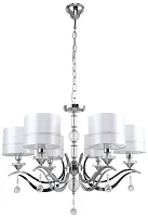 Люстра подвесная Flippe 1041/09/06P Stilfort белая на 6 ламп, основание хром в стиле классический Люстра подвесная Flippe 1041/09/06P Stilfort белая на 6 ламп, основание хром в стиле классический